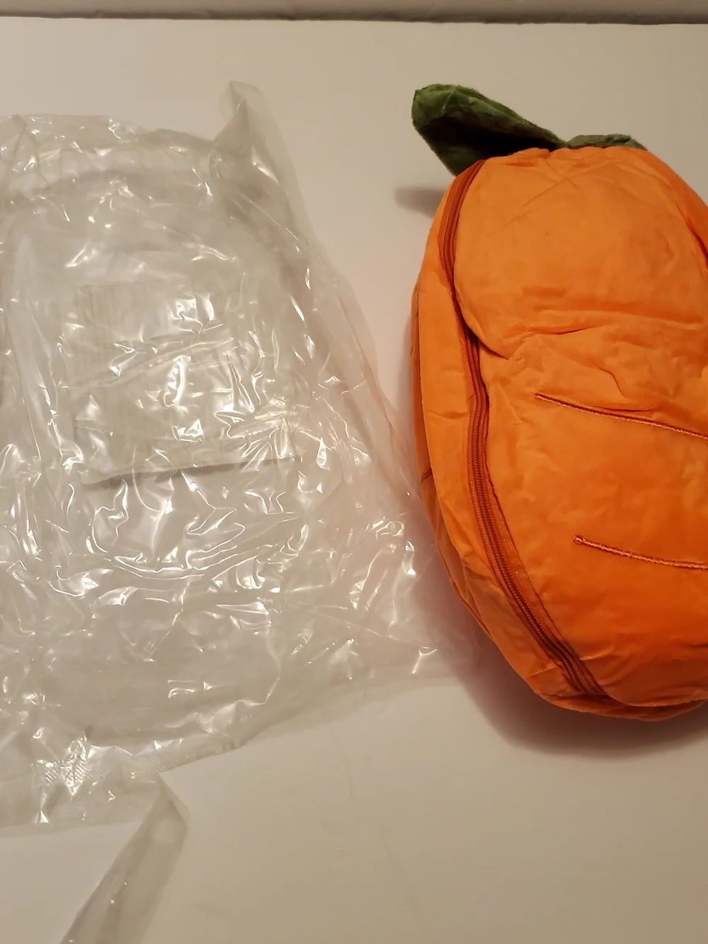 Reversible White Rabbit Stuffed Animal Plush in Orange Carrot Case, Medium